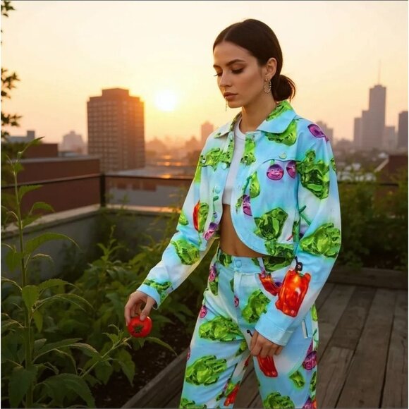 Forbidden Fruit Twill Jacket by Somewhere Nowhere – Orchard Riot Edition L - Picture 4 of 5